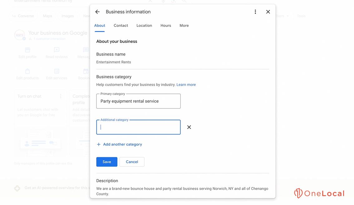 Changing Google Business Category