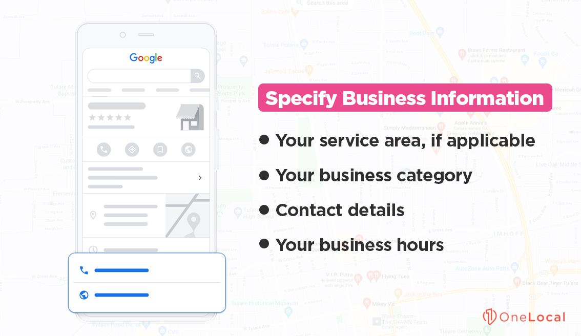 Specify Business Information