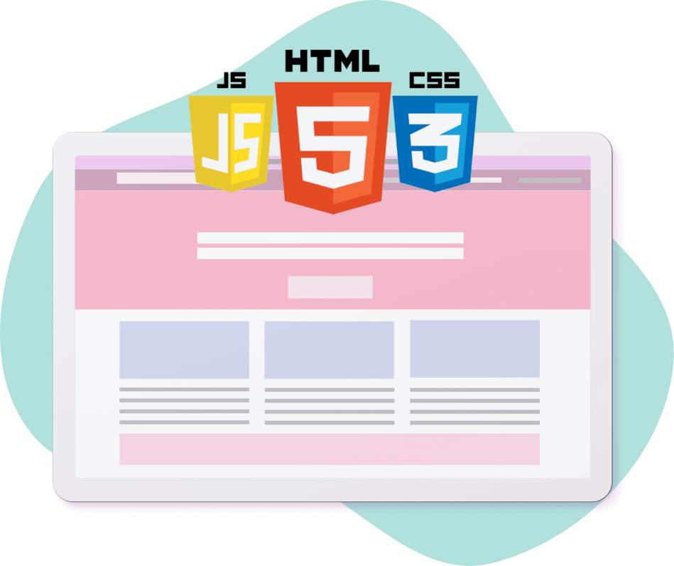 Your site will be made with the best technology, including JS, HTML, and CSS.